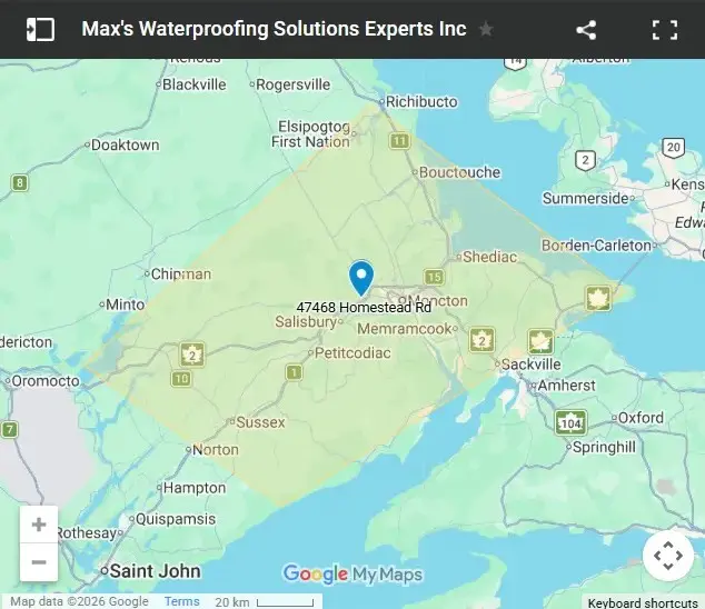 Max's Waterproofing Google Maps